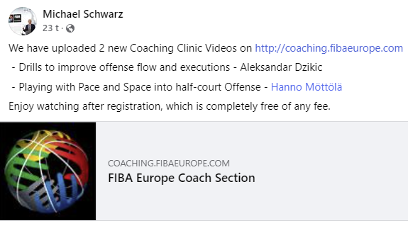 Nye uploads på FIBA Europe Coaching Webiste