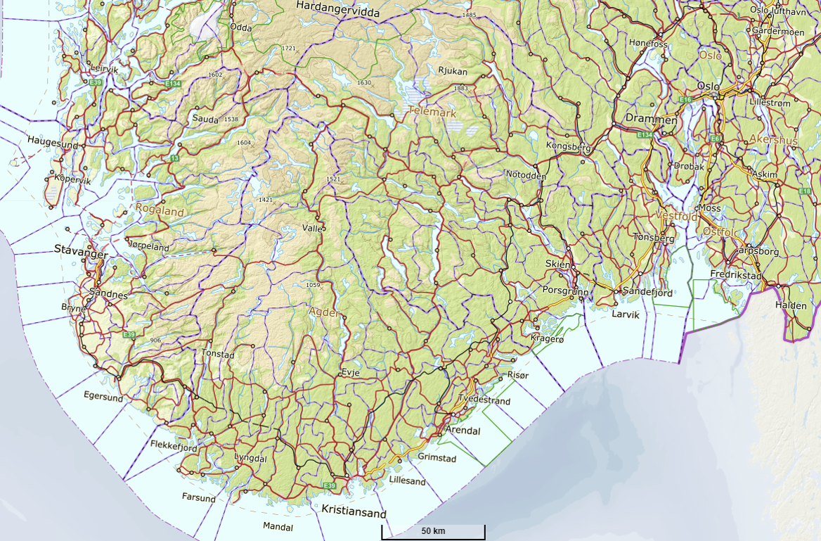 Den nye Region Vest vil gå rundt sydspissen av Norge og helt opp til Risør, på grensen til Telemark og Kragerø, som fortsatt vil tilhøre NBBFs Region Øst.