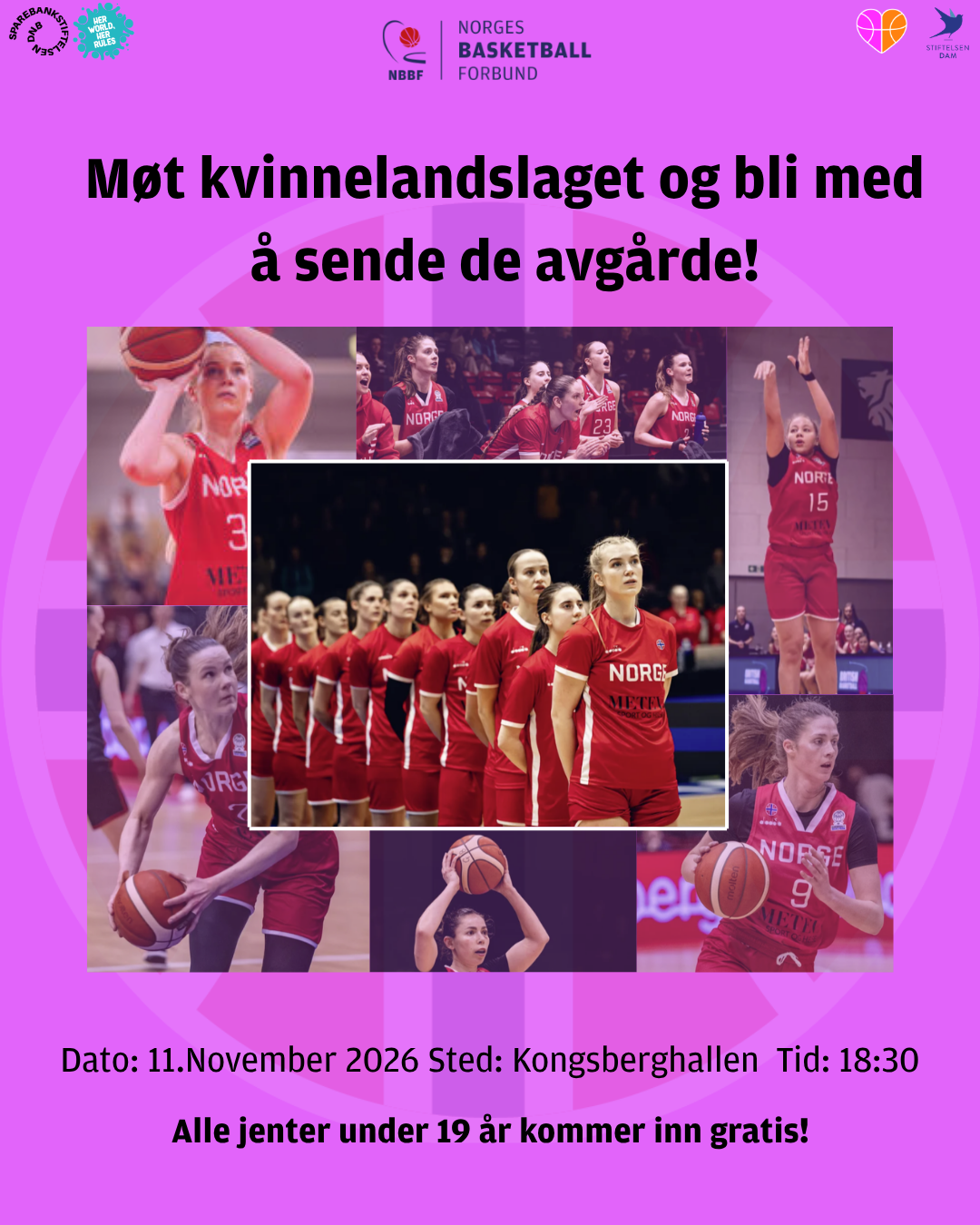 Møt kvinnelandslaget og bli med å sende de avgårde!