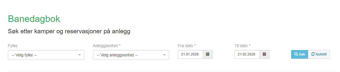 Ny banedagbok tilgjengelig!